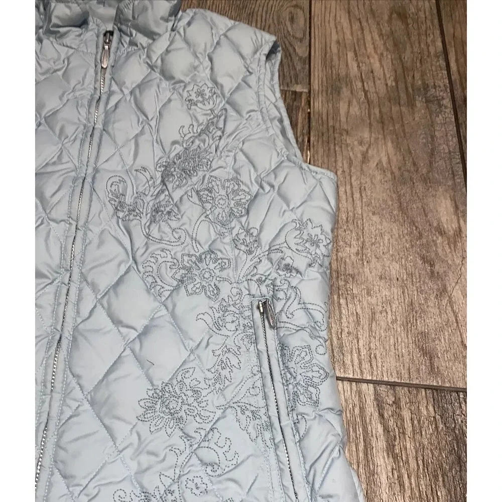 Eddie Bauer Womens Premium Goose Down Puffer‎ Vest Blueish Green SZ XS X-small